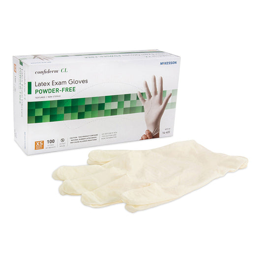 Mckesson Confiderm® Cl Latex Gloves, Extra-Small, Ivory, 1000/Cs