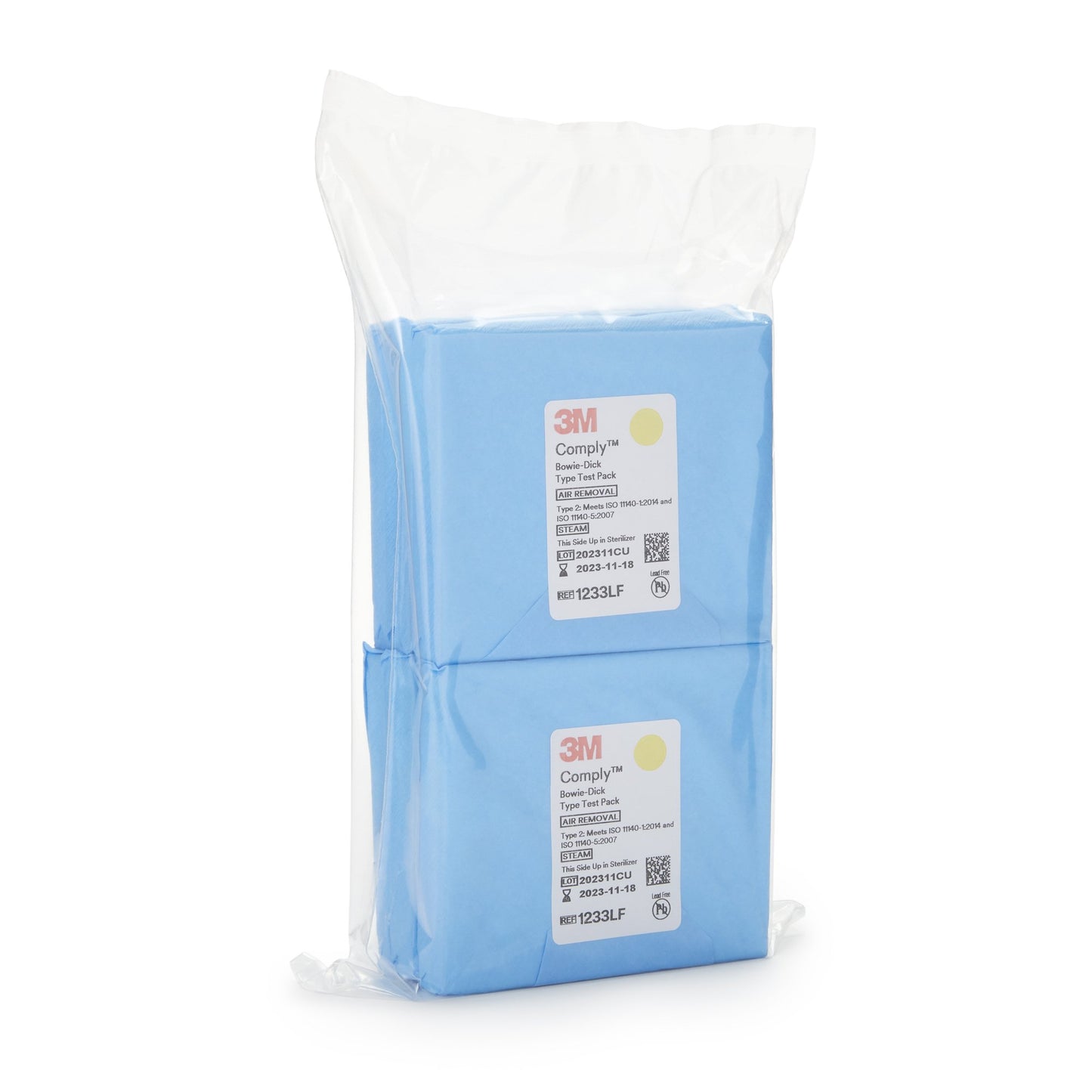 3M™ Comply™ Sterilization Bowie-Dick Test Pack, Type 2, Steam, 270° to 273°F, Disposable, Lead-Free 6/BAG -1233LF