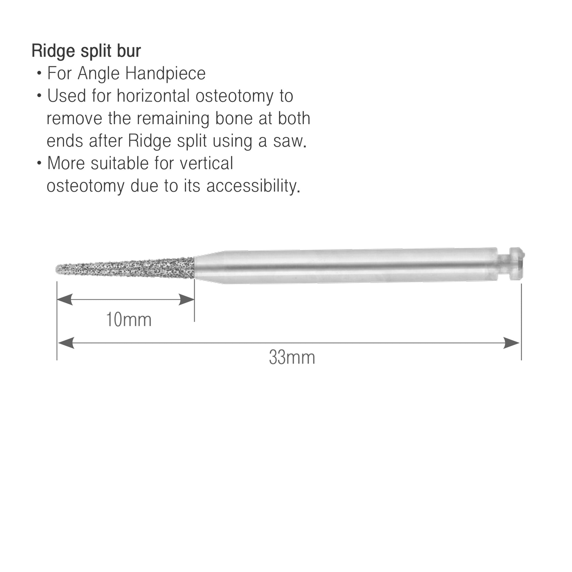 Osung Ridge Split Bur 10mm -RSBTRM - Osung USA