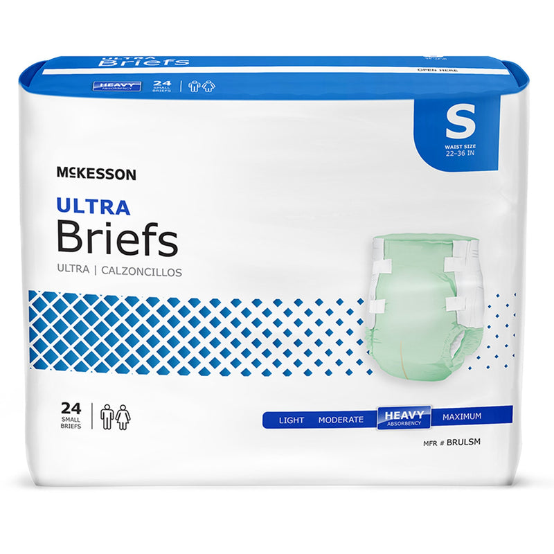 MCKESSON ULTRA HEAVY ABSORBENCY INCONTINENCE BRIEF, SMALL, SOLD AS 4/CASE MCKESSON BRULSM