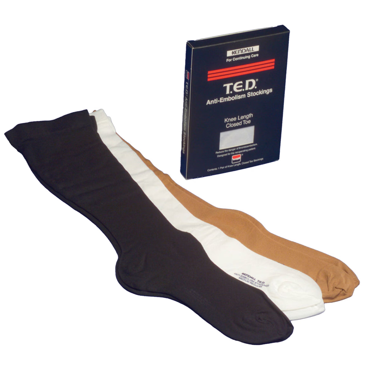 T.E.D.™ Knee High Anti-embolism Stockings, Medium / Regular, Beige, 12/CS