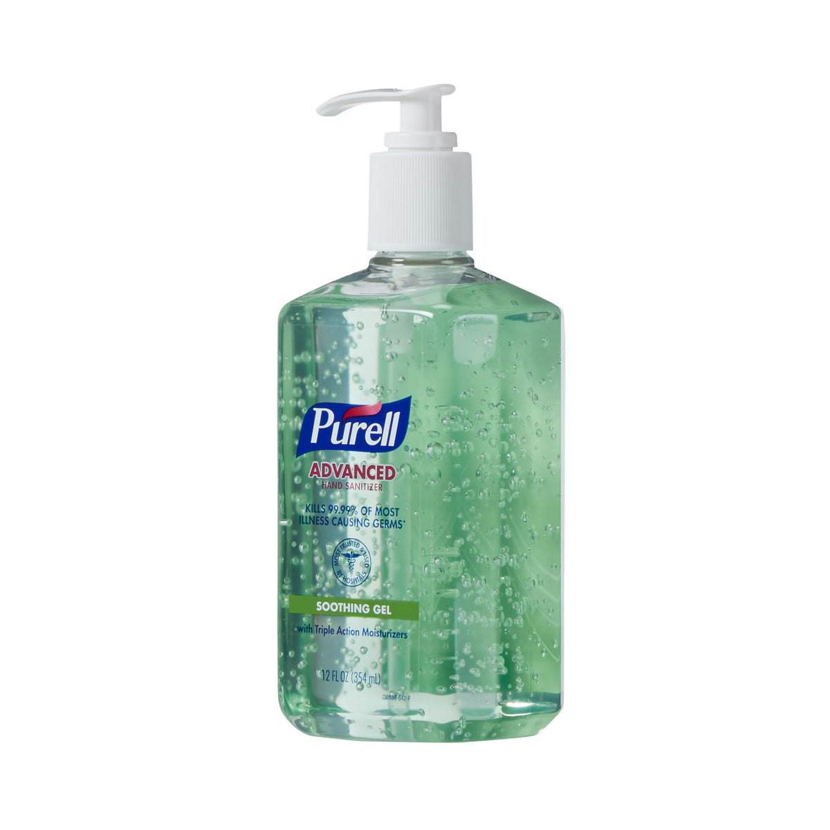 Purell® Advanced Hand Sanitizer Soothing Gel, 12 Oz. Bottle, 12/Cs
