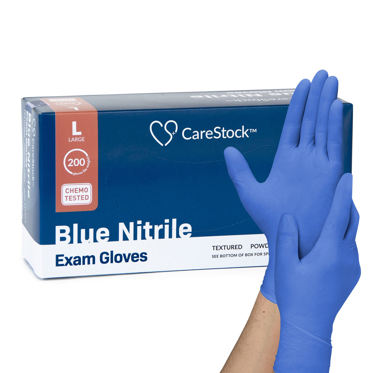 Carestock™ Nitrile Exam Glove, Large, Blue, 2000/Cs