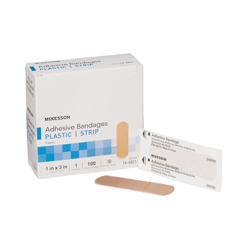 MCKESSON TAN ADHESIVE STRIP, 1 X 3 INCH, SOLD AS 2400/CASE MCKESSON 16-4821