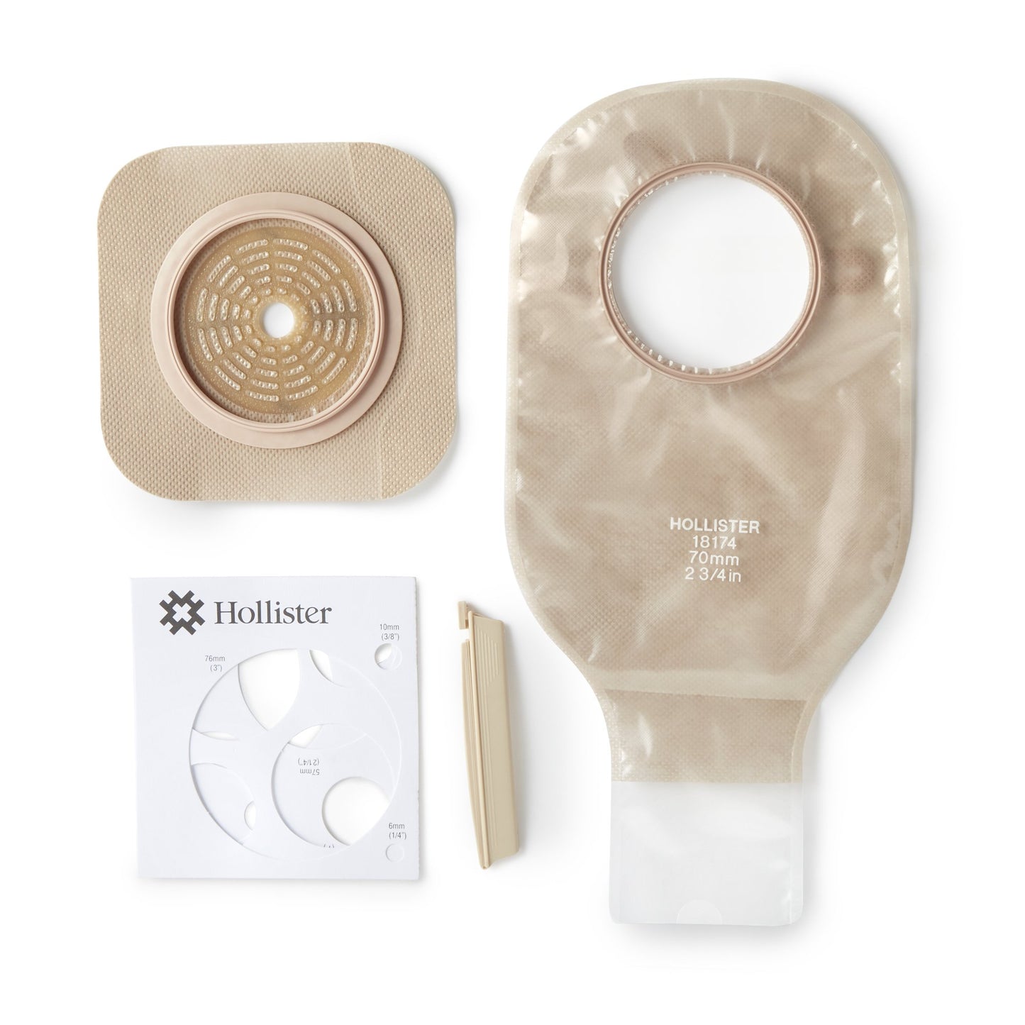 New Image™ Two-Piece Drainable Clear Ileostomy /Colostomy Kit, 12 Inch Length, 2 Inch Flange 5/BOX -19104