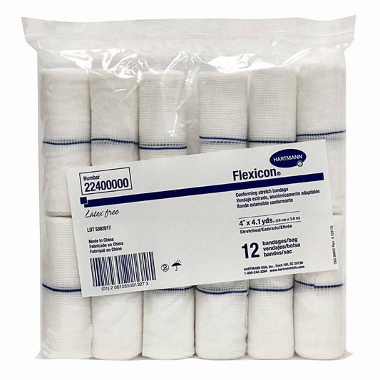 Flexicon® Conforming Bandage, 4 Inch X 4-1/10 Yard, 1-Ply, 96/Cs