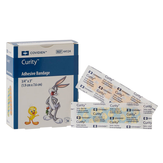 Curity™ Assorted Looney Tunes Adhesive Strip, ¾ X 3 Inch, 24/Cs