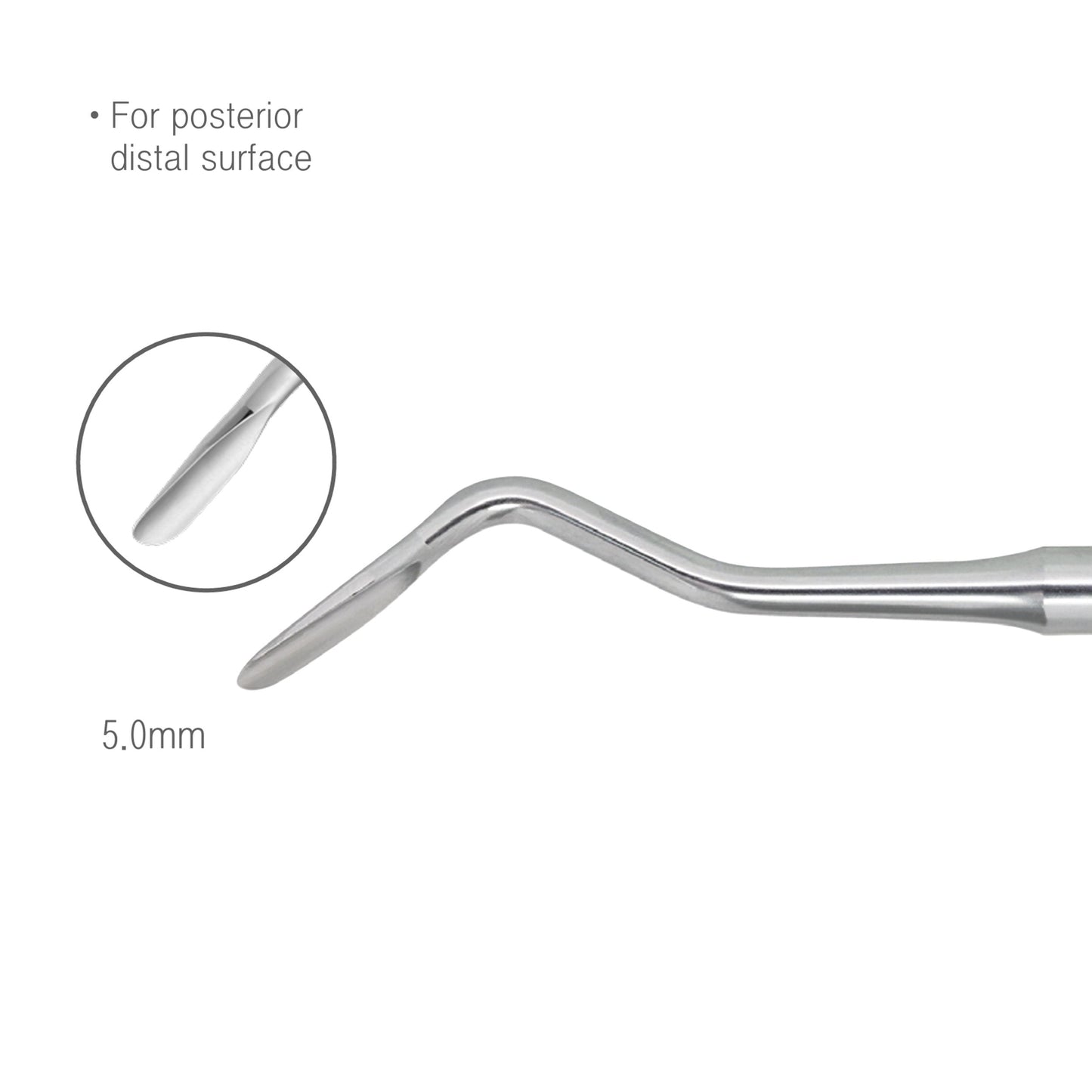 Osung 5.0mm posterior distal Compound Curved Luxating Elevator Regular, Metal Handle -4ELLR50K - Osung USA