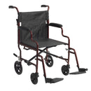 DRIVE™ BARIATRIC HEAVY-DUTY TRANSPORT CHAIR, BLACK WITH RED FINISH, SOLD AS 1/EACH DRIVE BTR22-R