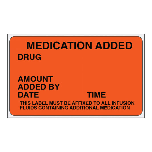 Shamrock Anesthesia Pre-Printed Label, 2.5 X 1.5 Inch, 1/Rl