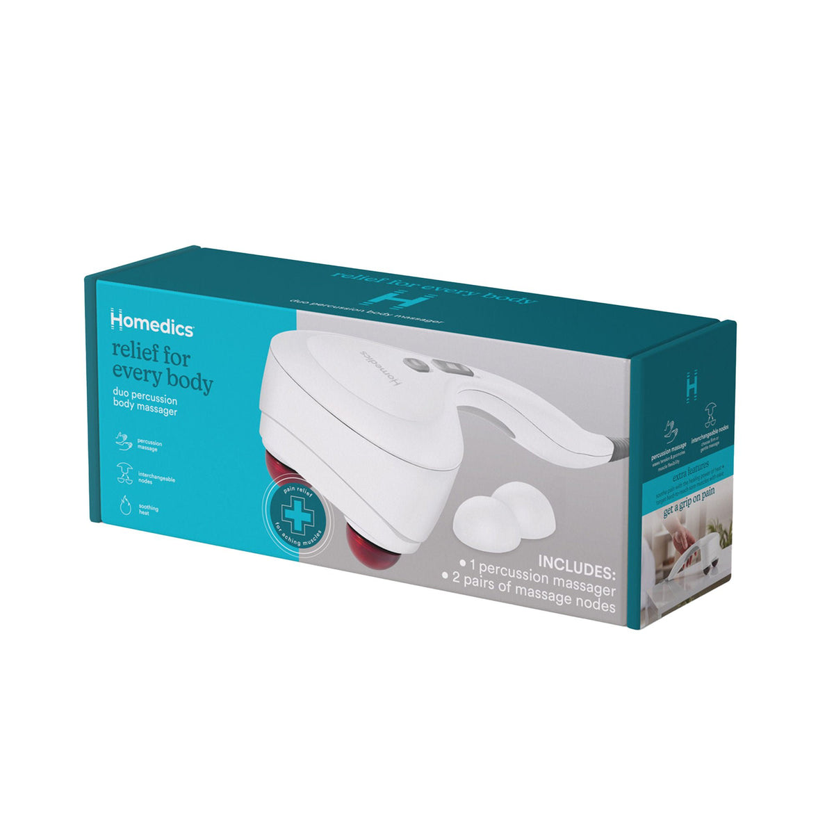 Homedics® Duo Percussion Body Massager with Heat, 2/CS