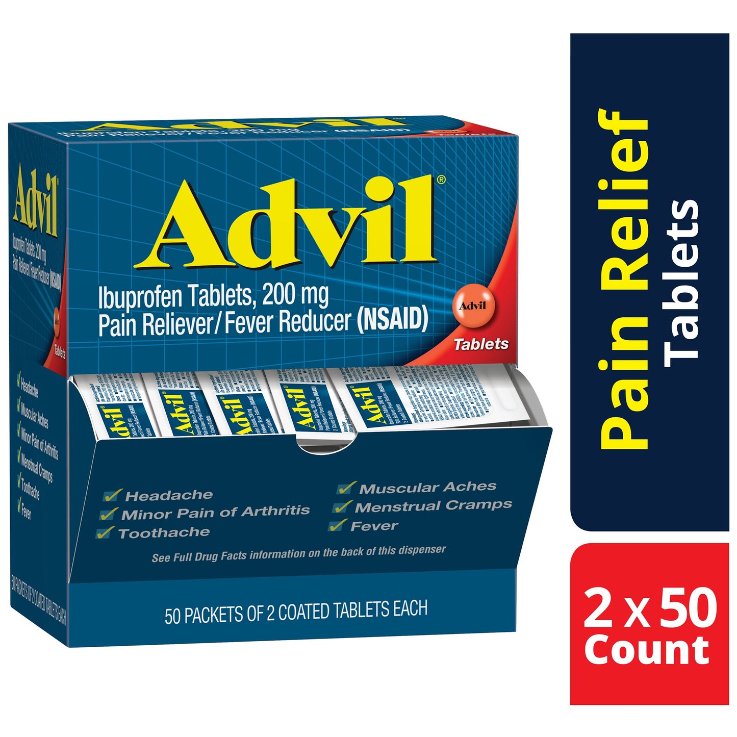 Advil Ibuprofen Pain Relief Tablet 100/BOX -30573015489