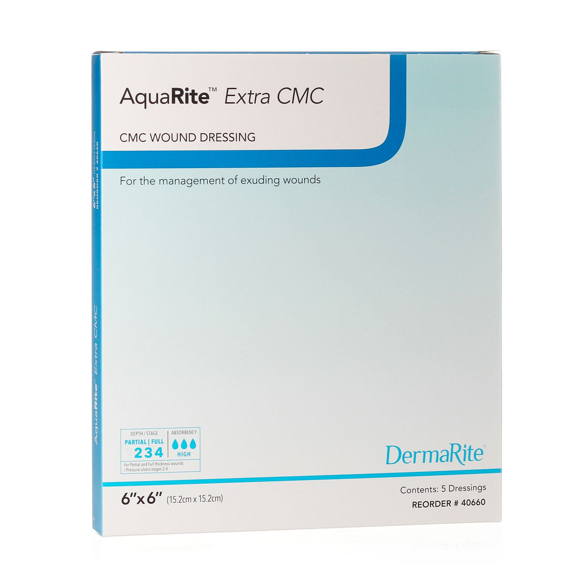 Aquarite™ Extra Cmc Gelling Fiber Wound Dressing, 6 X 6 Inch, 1/Ea