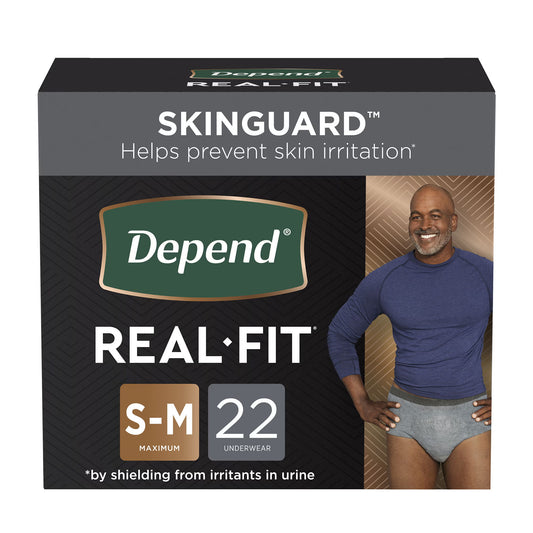Depend® Real Fit® Maximum Absorbent Underwear, Small / Medium, 22/Pk