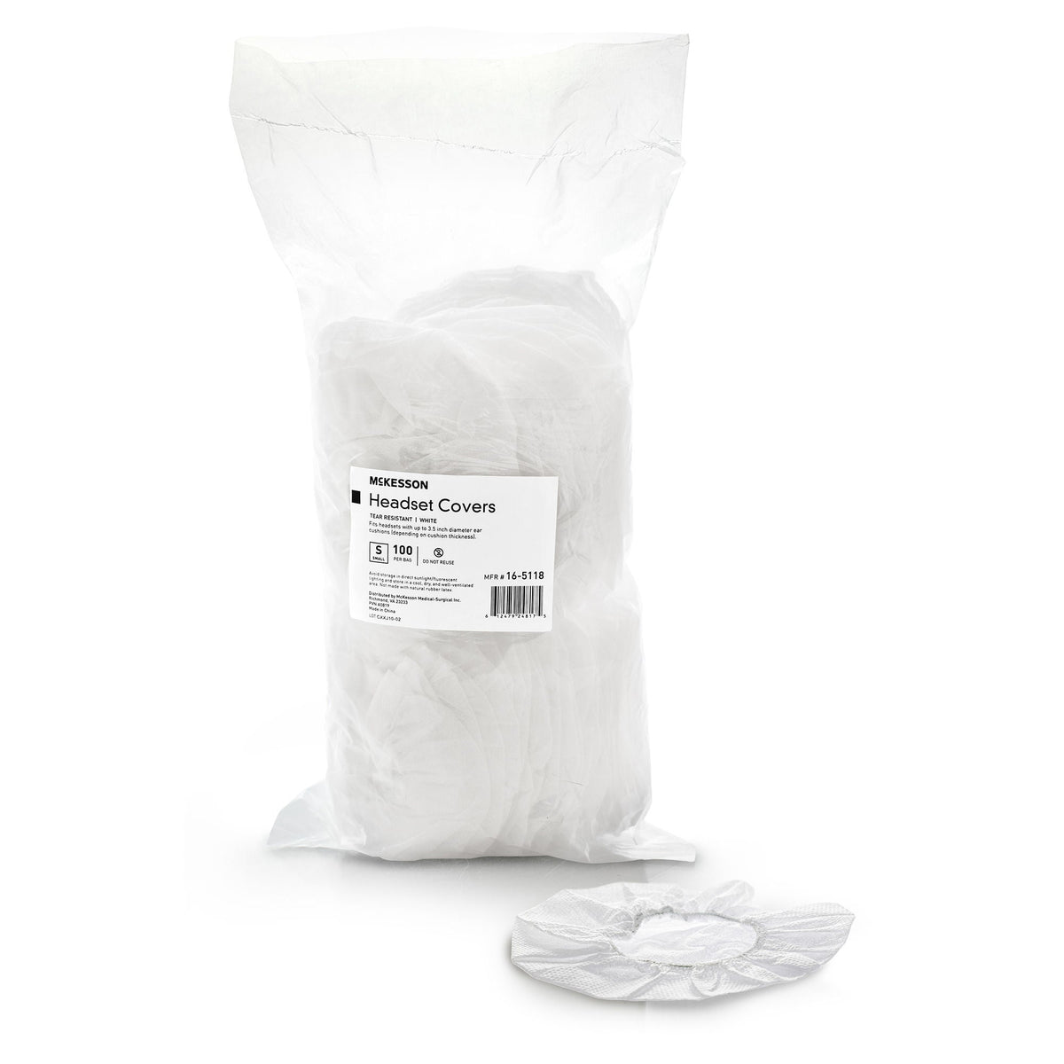 Mckesson Sanitary Headset Cover, Small, White, 1000/Cs