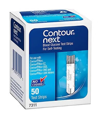 Contour® Next Blood Glucose Test Strips, 50 Strips In A Box, 1200/Cs