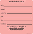 MedVision® "Medication Added" Advisory Label, 2.5 x 2.5 Inch, 1/RL