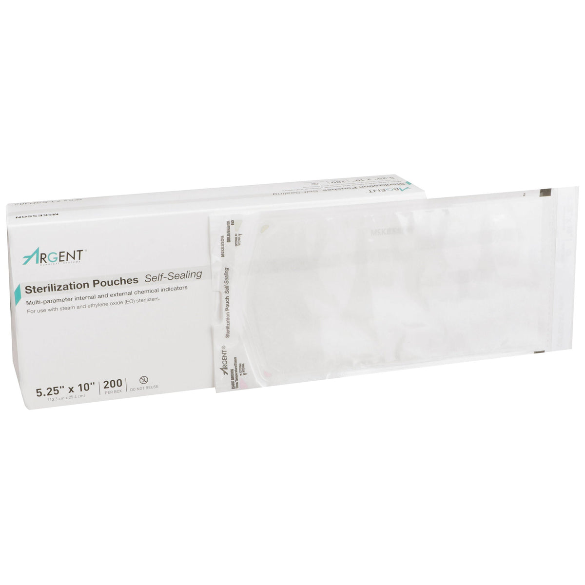 McKesson Argent® Sure-Check® Sterilization Pouch, 5-1/4 x 10 Inch, 200/BX
