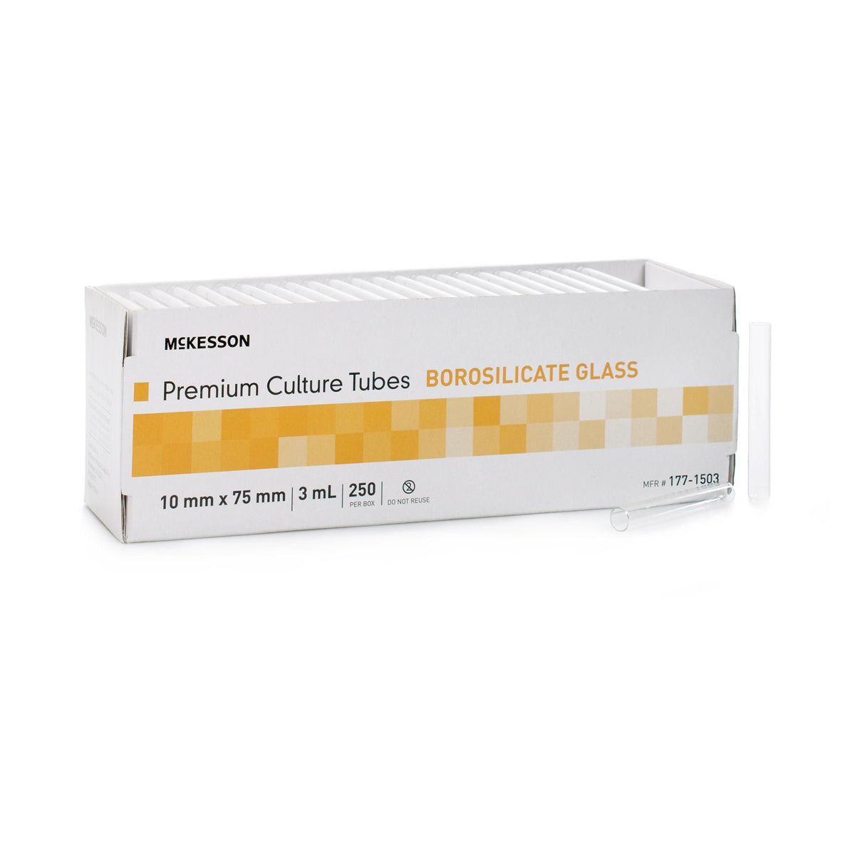Mckesson Glass Test Tube, 3 Ml, 10 X 75 Mm, 1000/Cs