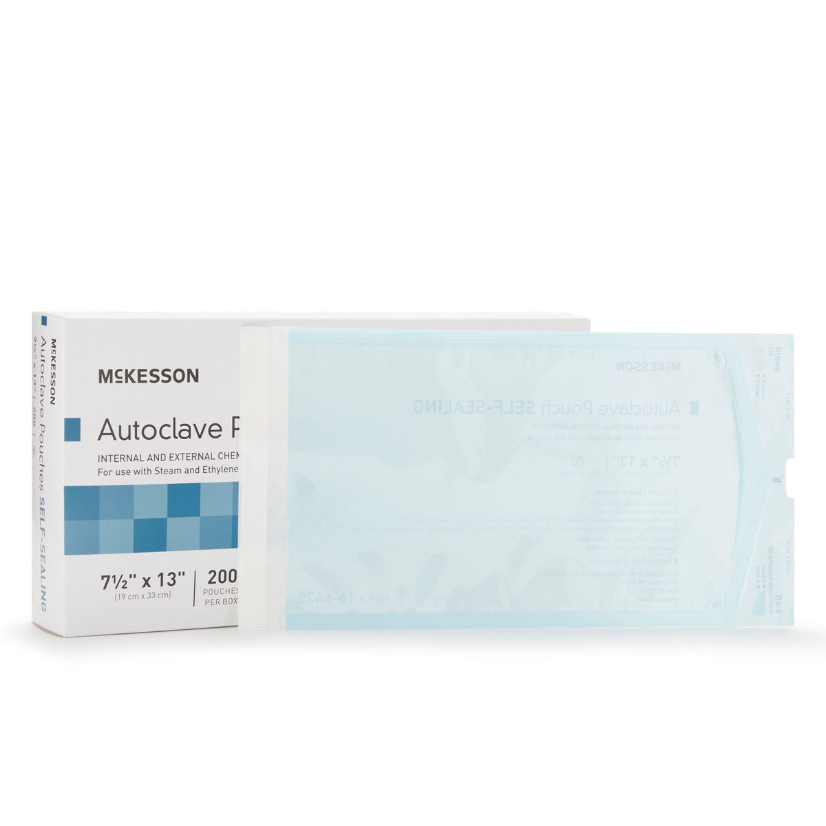 McKesson Sterilization Pouch, 7.5 x 13 Inch, 1000/CS