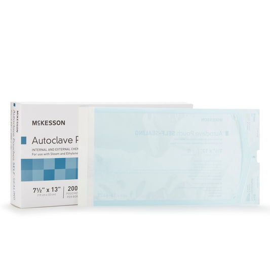 McKesson Sterilization Pouch, 7.5 x 13 Inch, 1000/CS