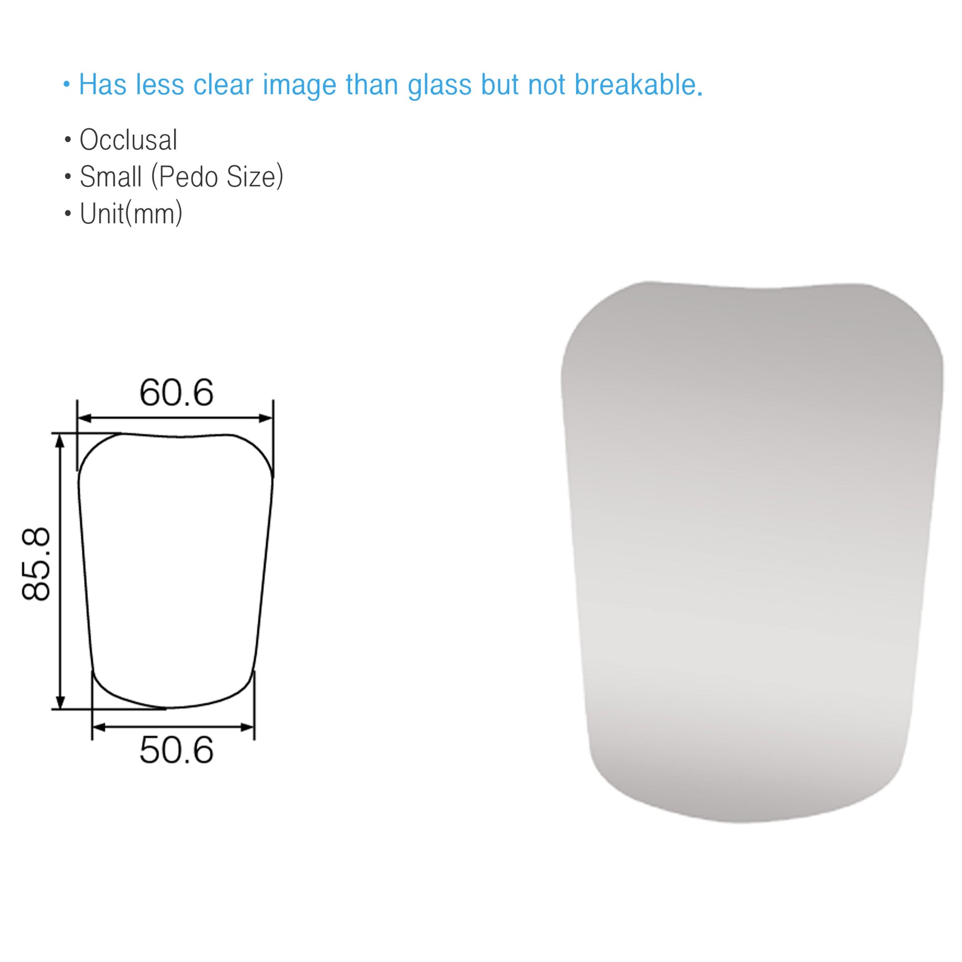 Osung Occlusal small Pedo Dental Intra Oral Photo Mirror Premium -DME5 - Osung USA