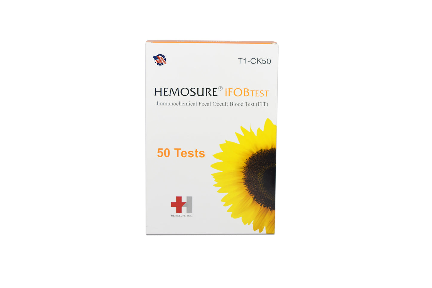 Hemosure Fecal Occult Blood (iFOB or FIT) Colorectal Cancer Screening Test Kit 1/BOX -T1-CK50