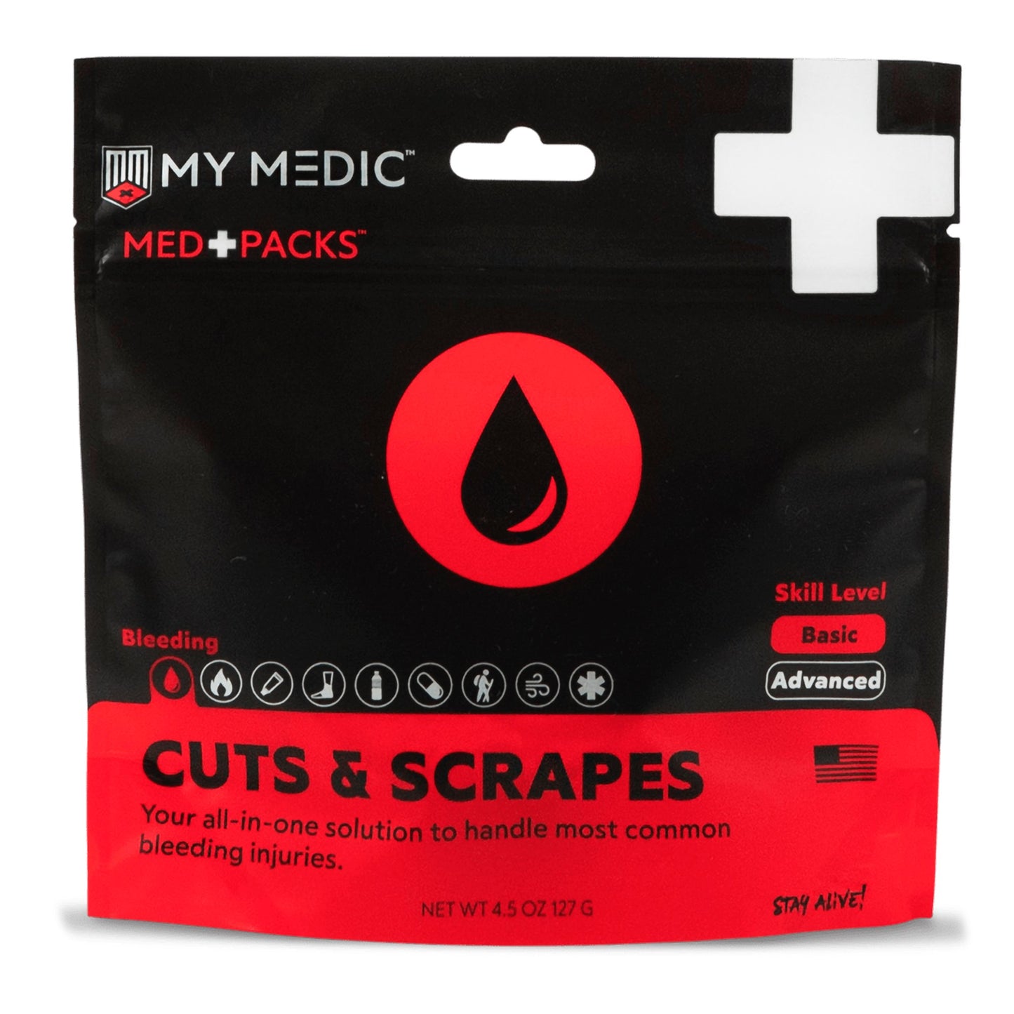 My Medic Med Packs First Aid Kit for Cuts, Scrapes – Emergency Supplies in Portable Pouch 1/EACH -MM-MED-PACK-CUT-SCRP-EA