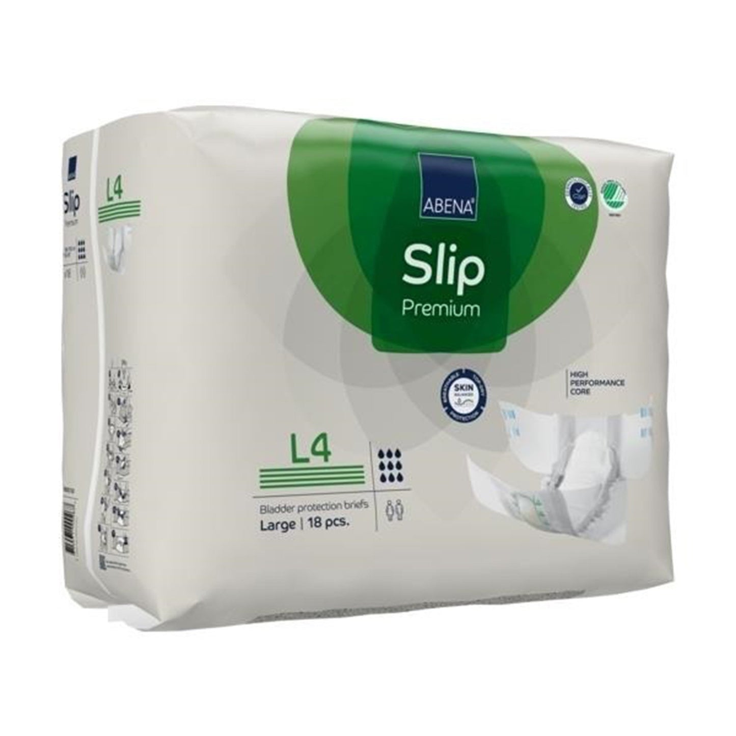 Abena Slip Premium L4 Incontinence Brief, Large 18/PACK -1000021292