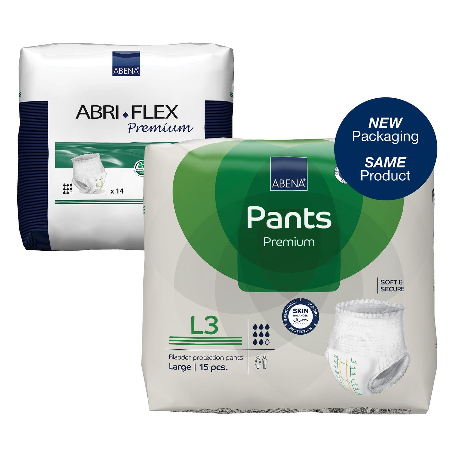 Abena Premium Pants L3 Incontinence Brief, Large 15/PACK -1000021327