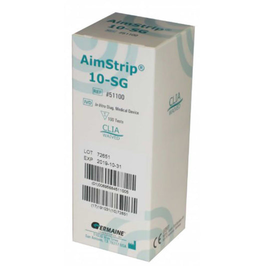 AimStrip Reagent for use with AimStrip Urine Analyzer, Glucose, Bilirubin, Ketone, Specific Gravity, Blood, pH, Protein, Urobilinogen, Nitrite, Leukocytes test 1/EACH -51100