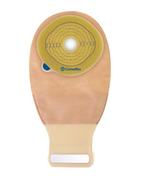 Esteem® + One-Piece Drainable Beige Ostomy Pouch, 12 Inch Length, 1-3/8 Inch Stoma