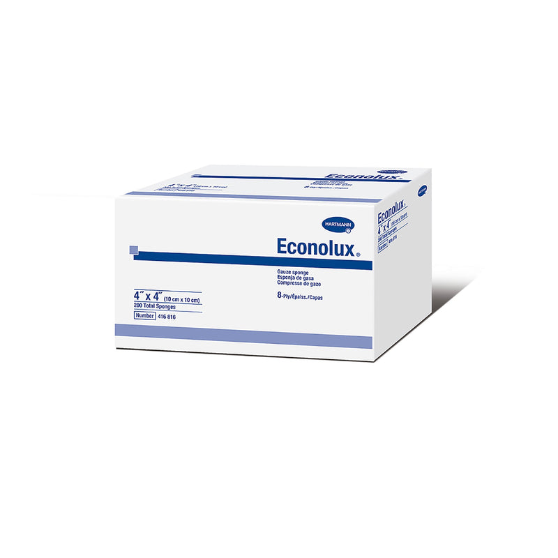 Econolux® Gauze Sponge, 4 x 4 Inch, 8-Ply