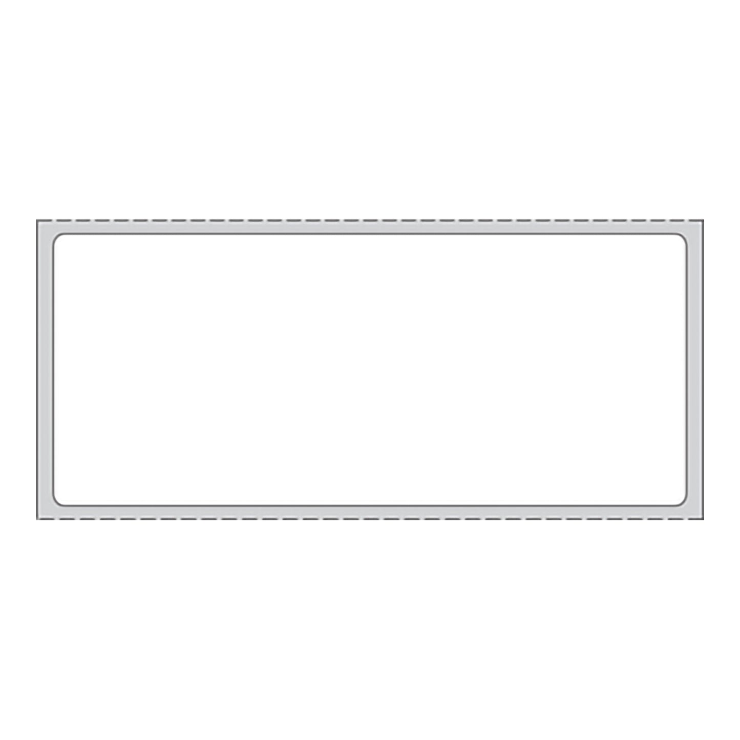 PDC White Blank Thermal Label, 1-1/2 x 3-1/2 Inch