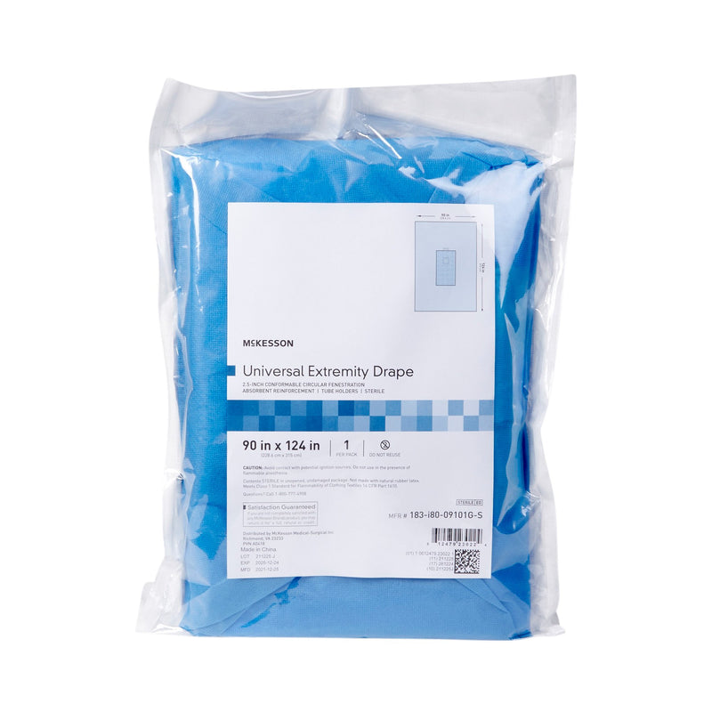 McKesson Sterile Universal Extremity Drape, 90 x 124 Inch