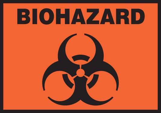 Accuform Signs Biohazard Pre-Printed Label, 5 x 3-1/2 Inch 1/EACH -LBHZ506VSP