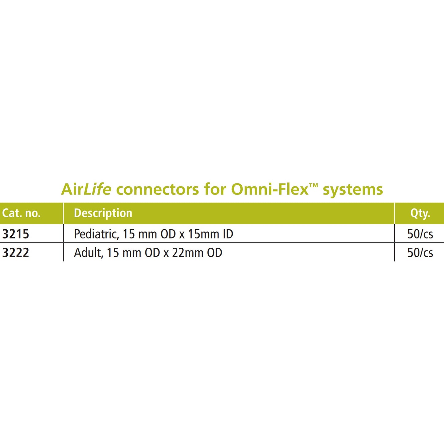 AirLife Connector 50/CASE -3215