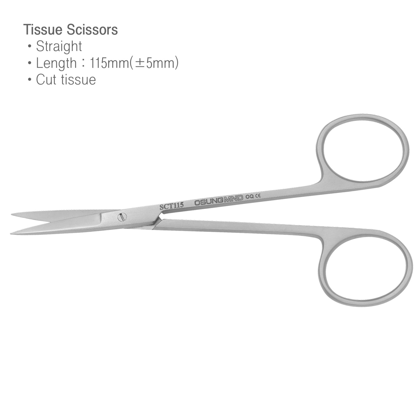 Osung 4.5" Tissue Scissors Straight Premium -SCT115 - Osung USA