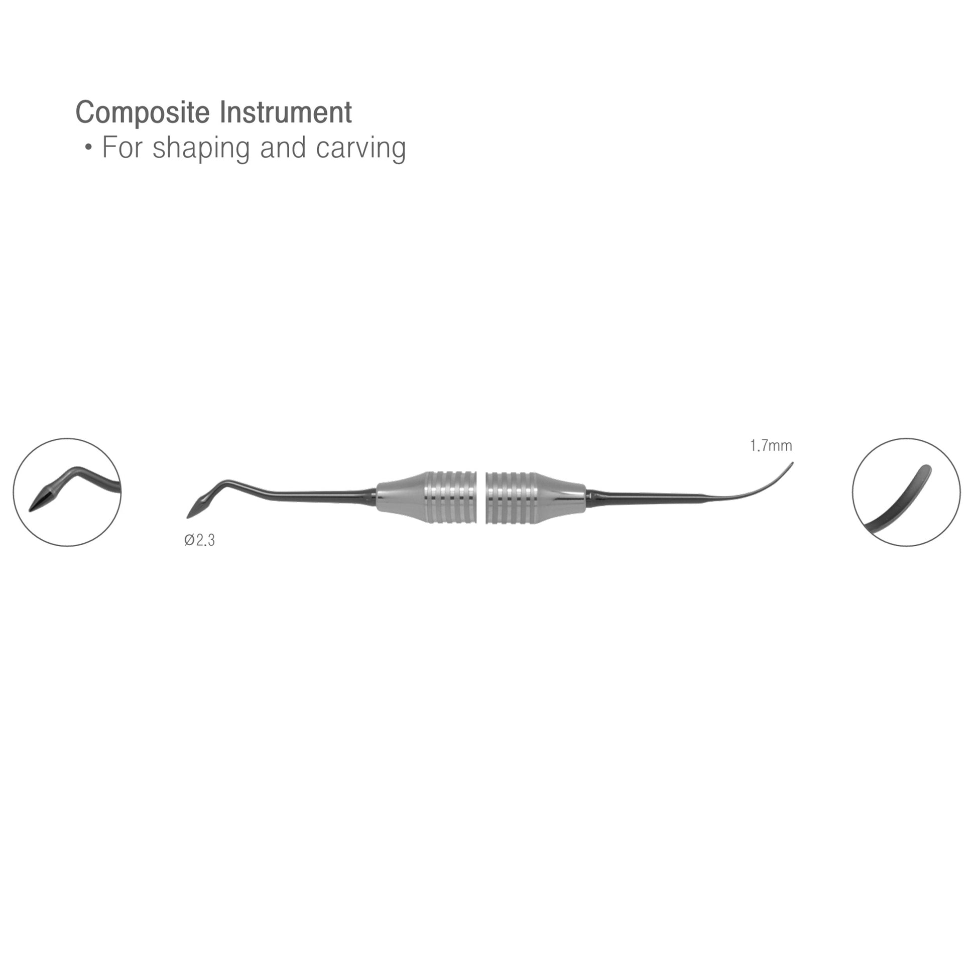 Osung #2 Titanium coated Shaping & Carving Composite Instrument -CSCOM2 - Osung USA