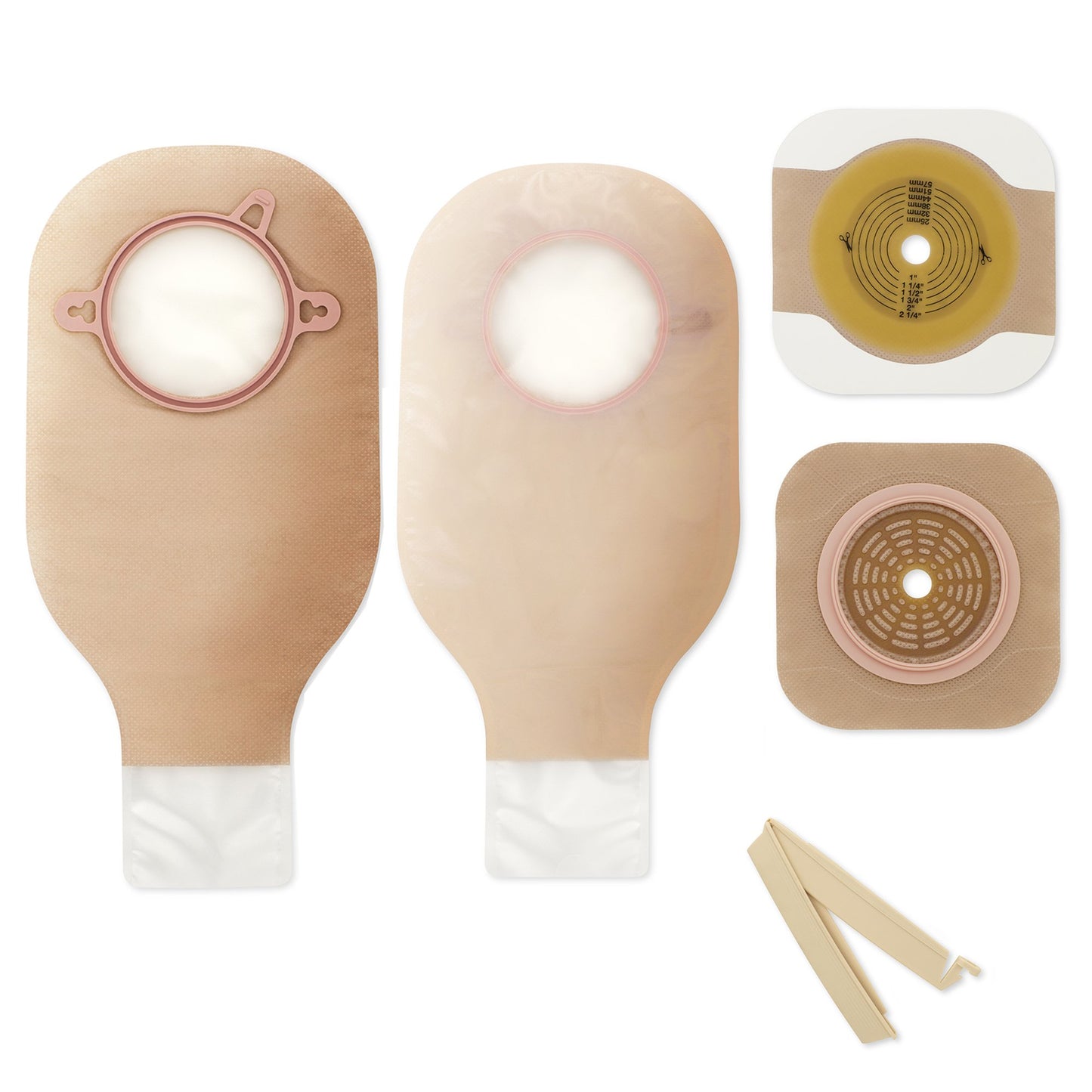 New Image™ Two-Piece Drainable Clear Ileostomy /Colostomy Kit, 12 Inch Length, 2 Inch Flange 5/BOX -19104