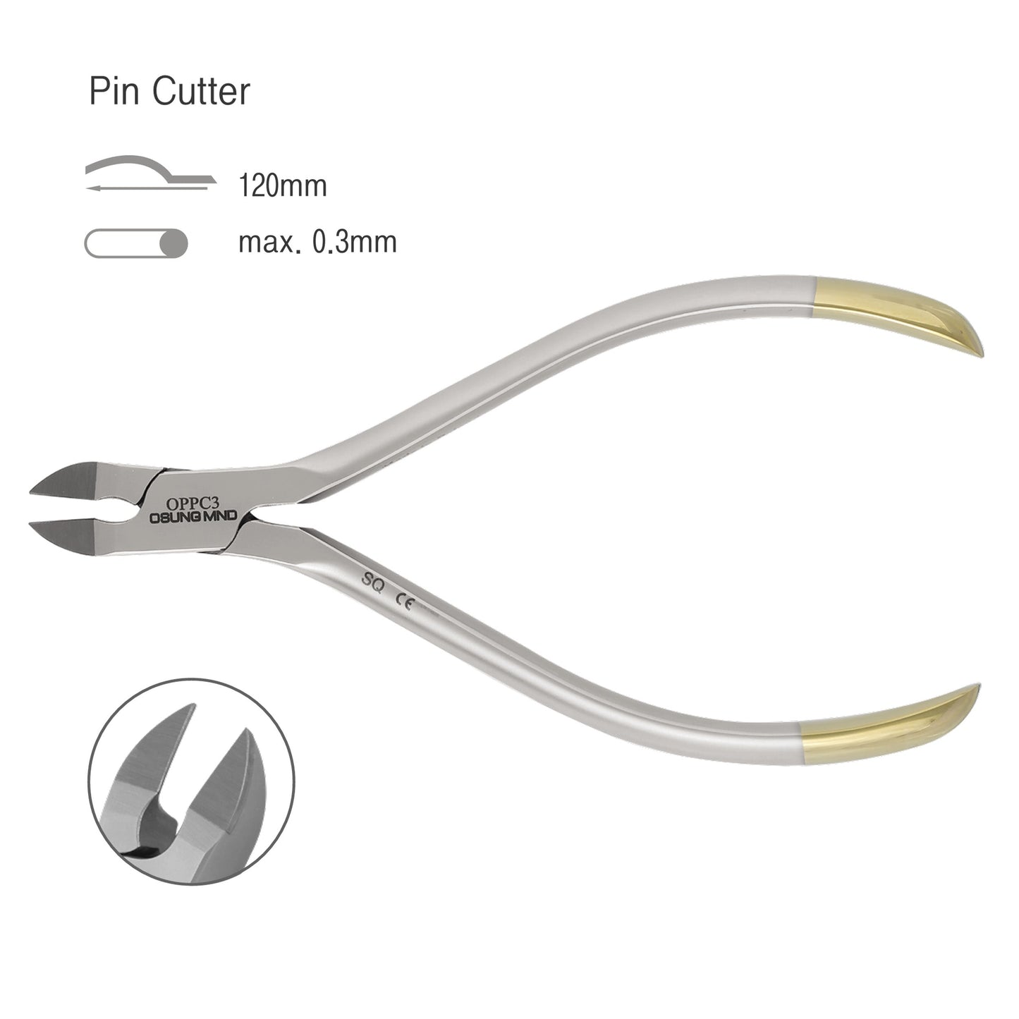 Osung #3 Pin Cutter max. 0.3mm Wire Cutting Instrument -OPPC03 - Osung USA