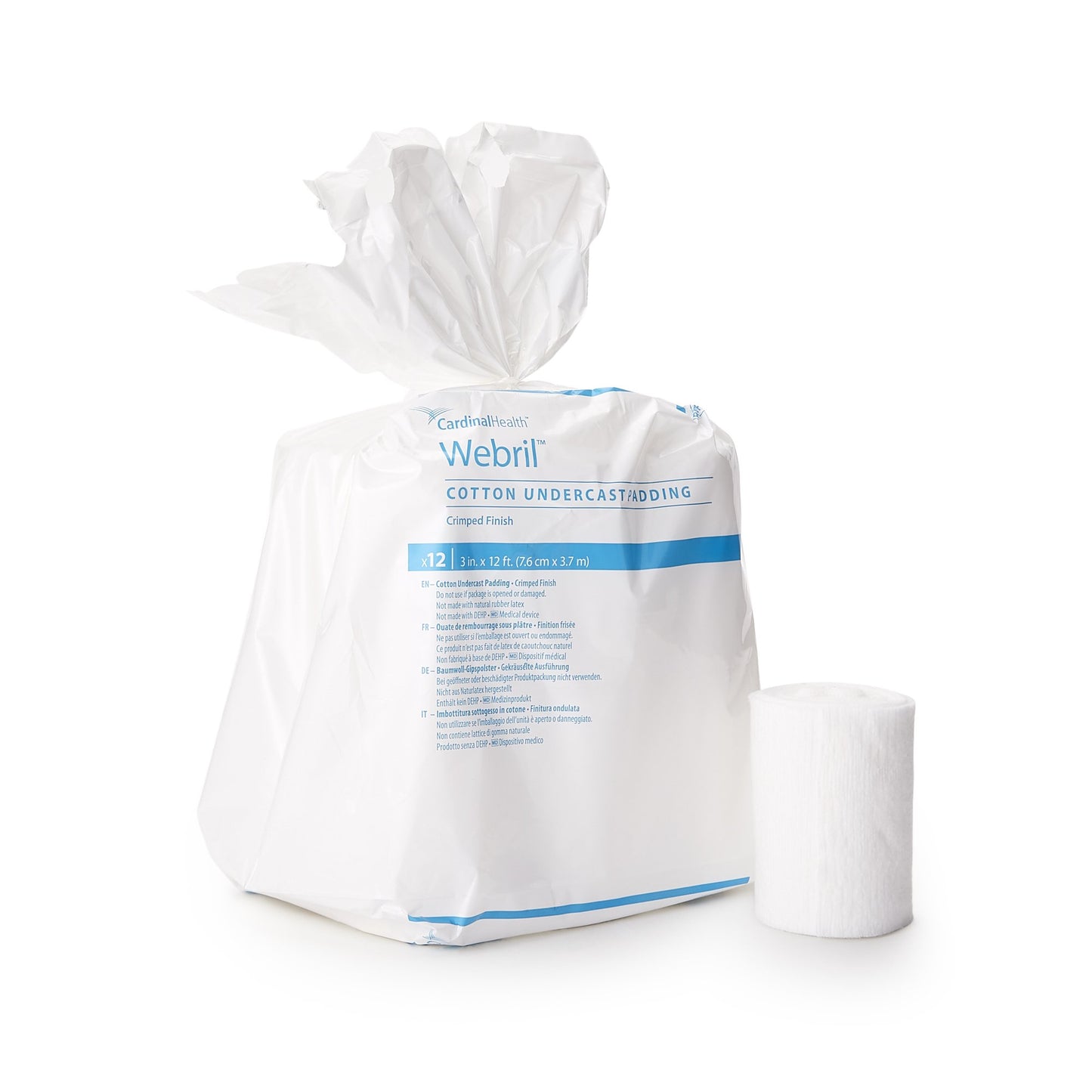 Webril Undercast Cotton Cast Padding, Nonsterile, 6 Inch x 4 Yard 6/BAG -3489