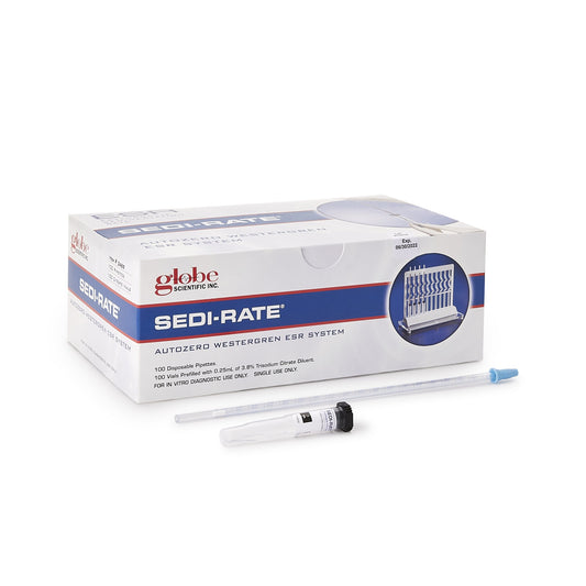 Sedi-Rate™ Erythrocyte Sedimentation Rate (ESR) Autozero Westergren Hematology Test Kit 100/BOX -3469