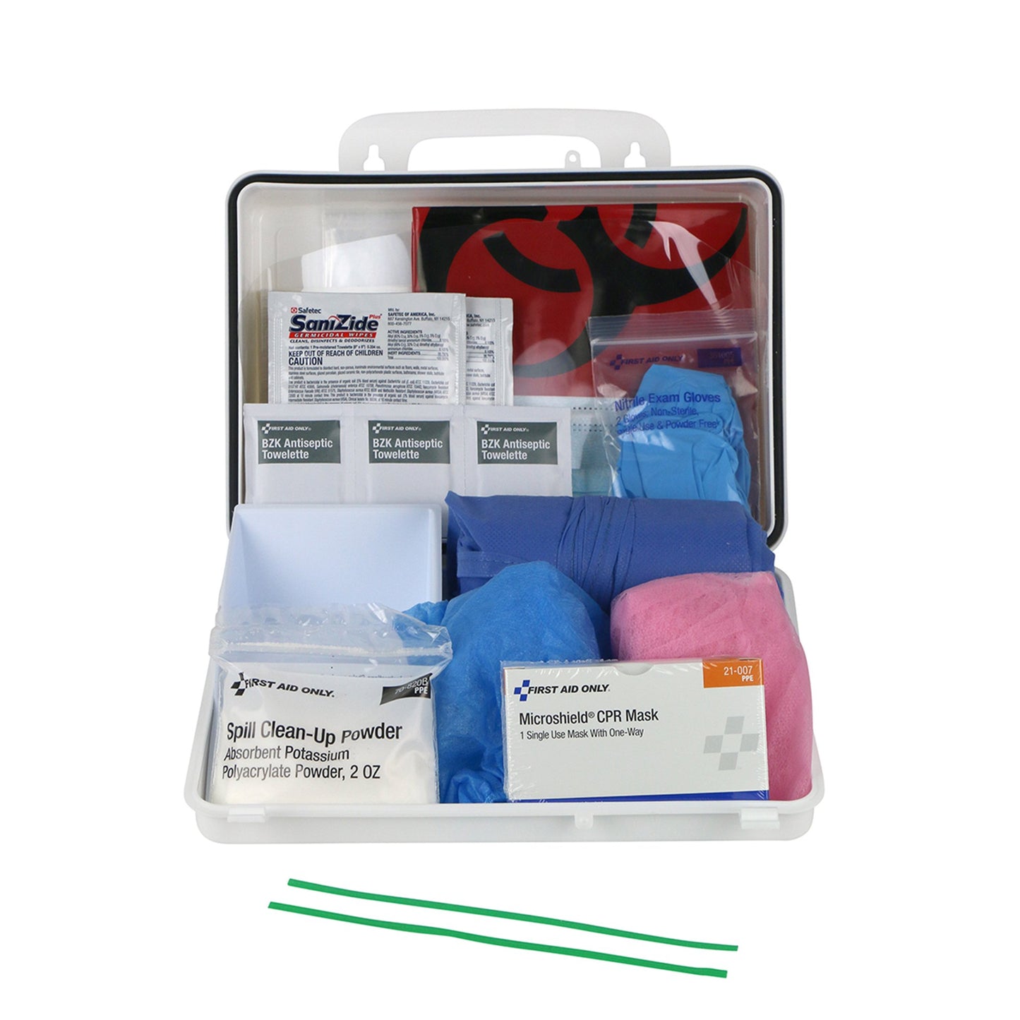 SPILL KIT, CLEANUP W/PERSON PROTECT/BBP/CPR SHIELD (10/CS) 1/EACH -217-O