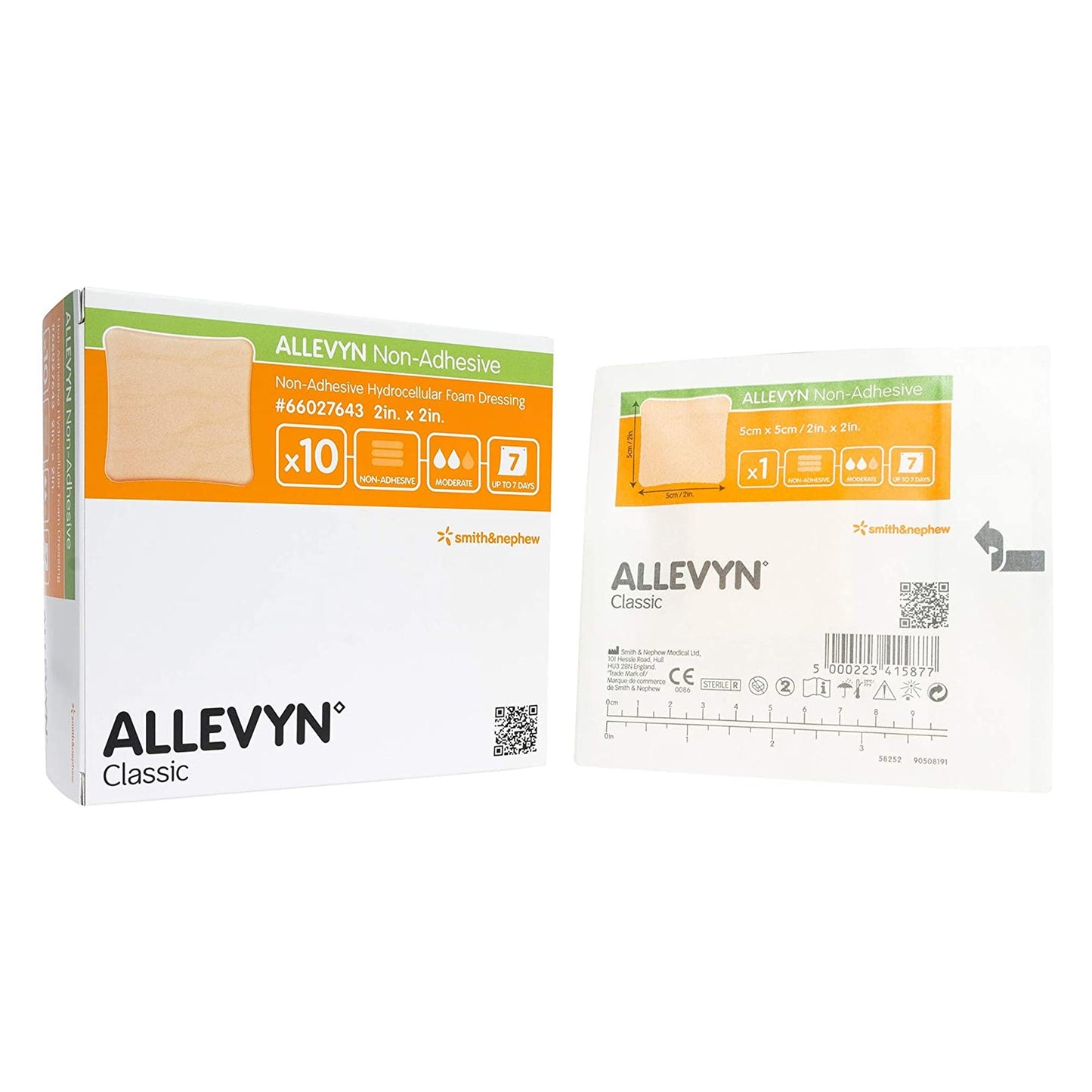 Allevyn Classic Nonadhesive without Border Foam Dressing, 2 x 2 Inch 1/EACH -66007643