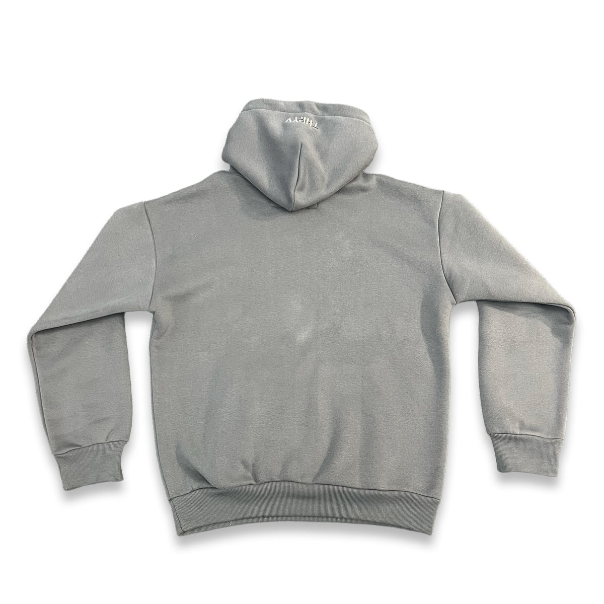 THRYV Heavyweight Organic Cotton Grey Hoodie.