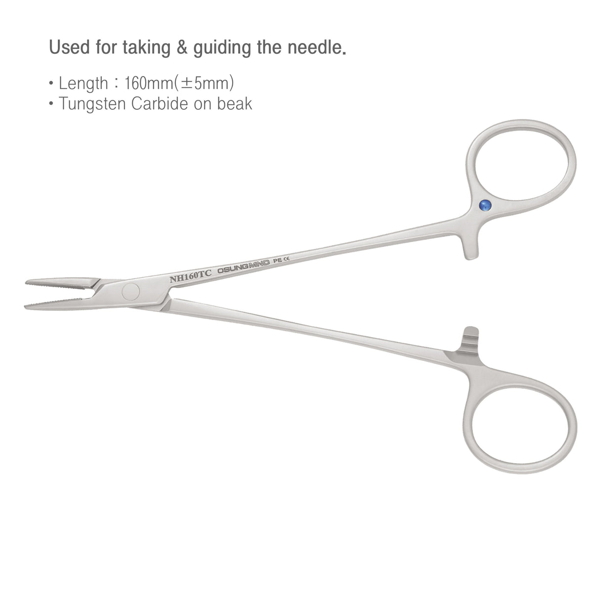 Osung 6.3" Tungsten Carbide Mayo Hegar Needle Holder Premium -NH160TC - Osung USA
