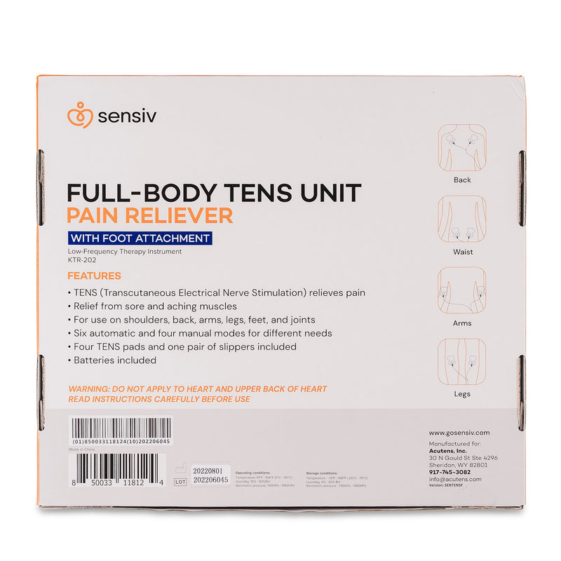 Sensiv Full-Body TENS Pain Relief Therapy with Foot Attachment