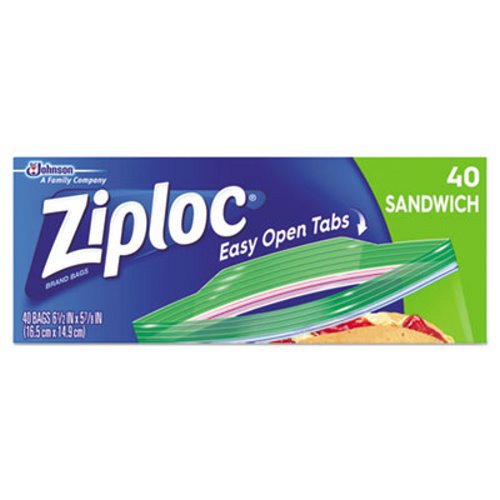 ZIPLOC BAG SANDWICH STORAGE 40UM BX SZ 40 STR 480/CASE -SJN315882