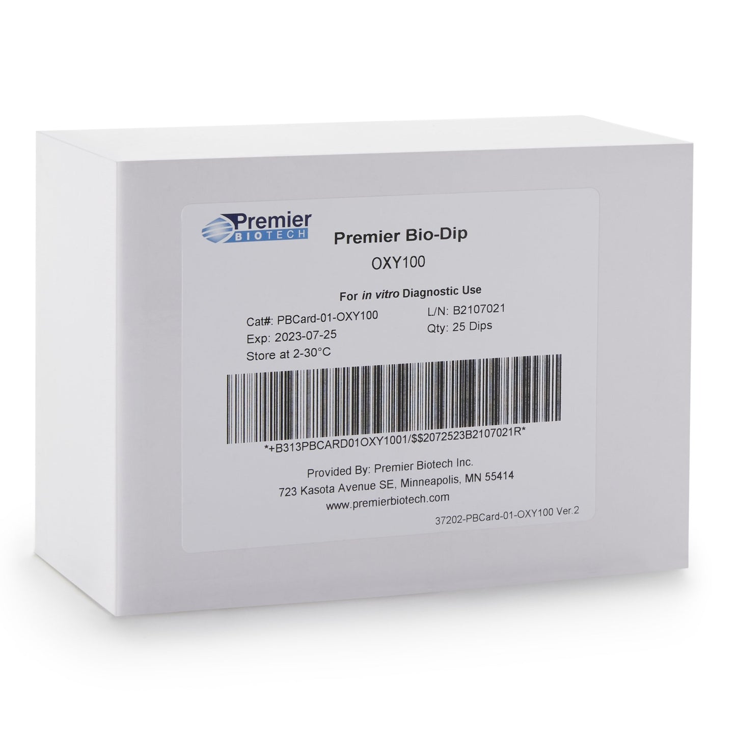 Premier Bio-Dip Single Drug (Oxycodone) Drugs of Abuse Test